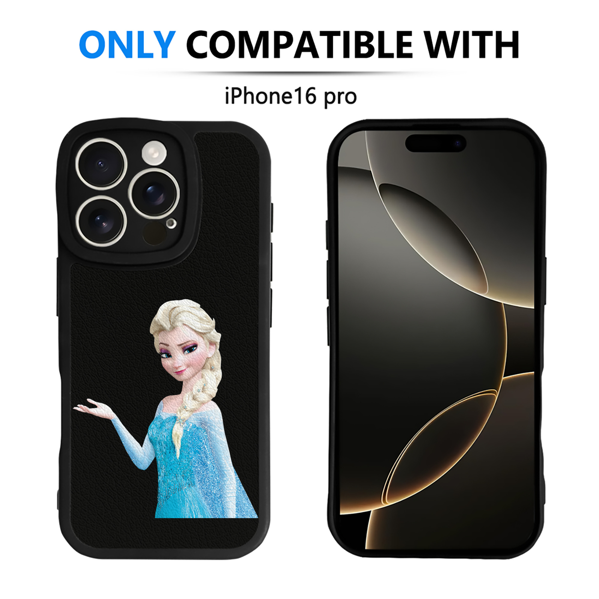（画像用） アナと雪の女王 アンナ エルサ Frozen Anna Elsa 【iPhone 16シリーズ対応】シリコンスマホケース（レザー調） 材質：シリコン